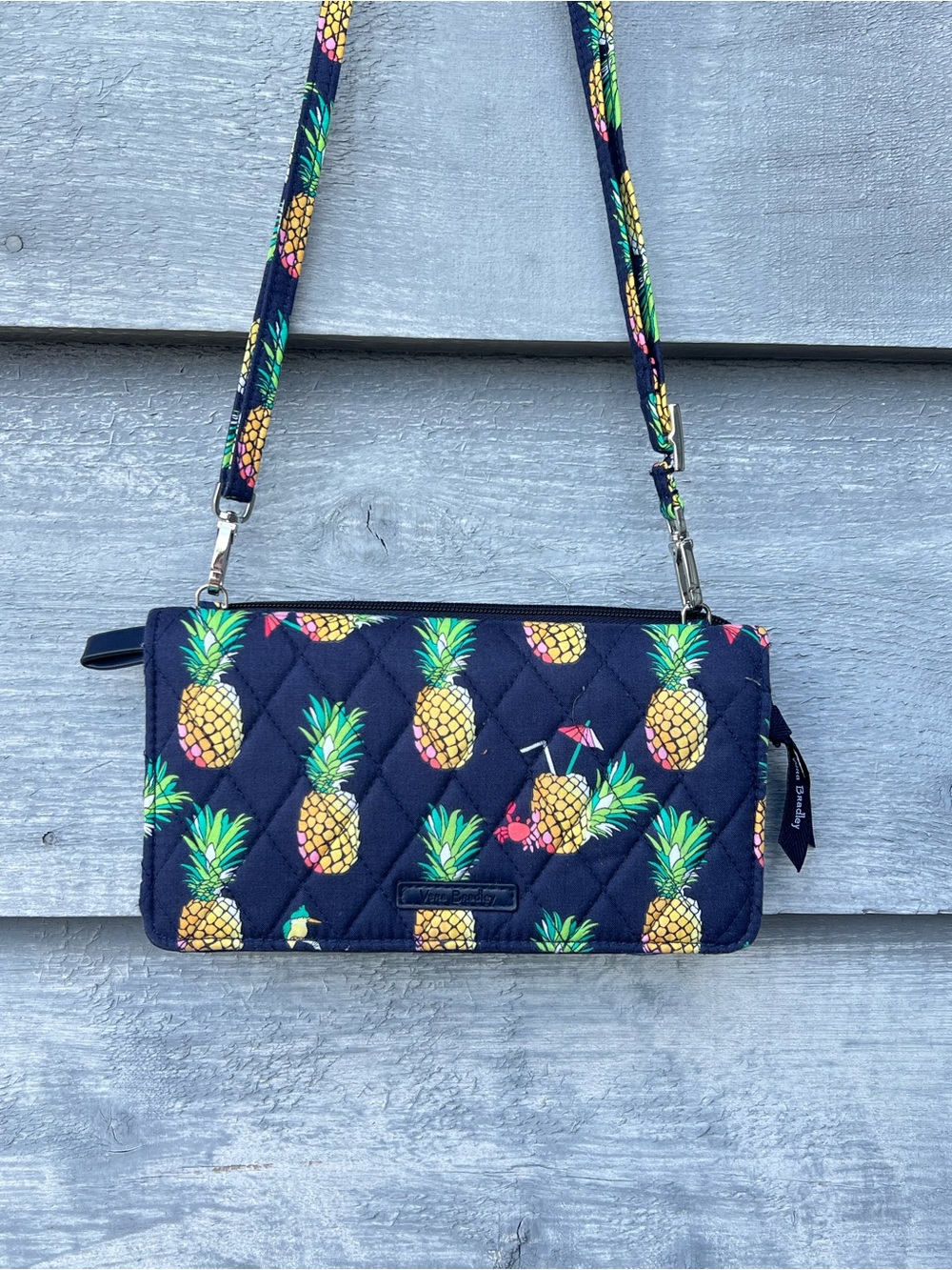 Vera Bradley 3 IN 1 Crossbody Wristlet Purse Toucan Party RFID CLEAN
